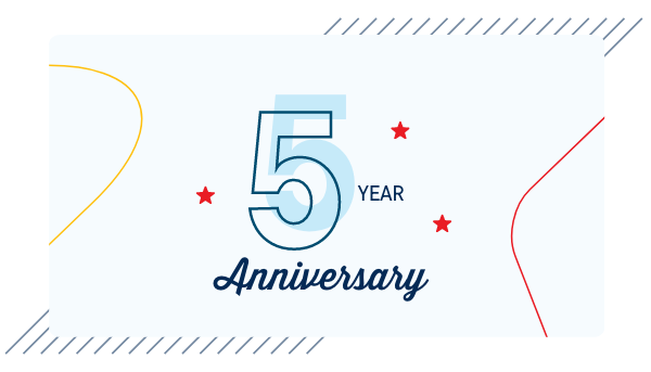 5 year anniversary banner