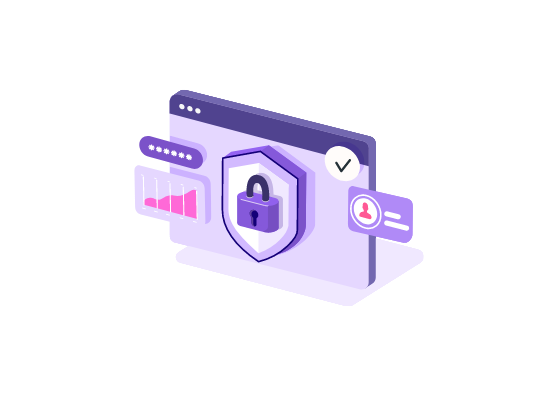 Graphic of a locked credit card
