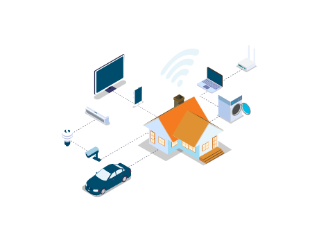 Home network with all the devices connected.
