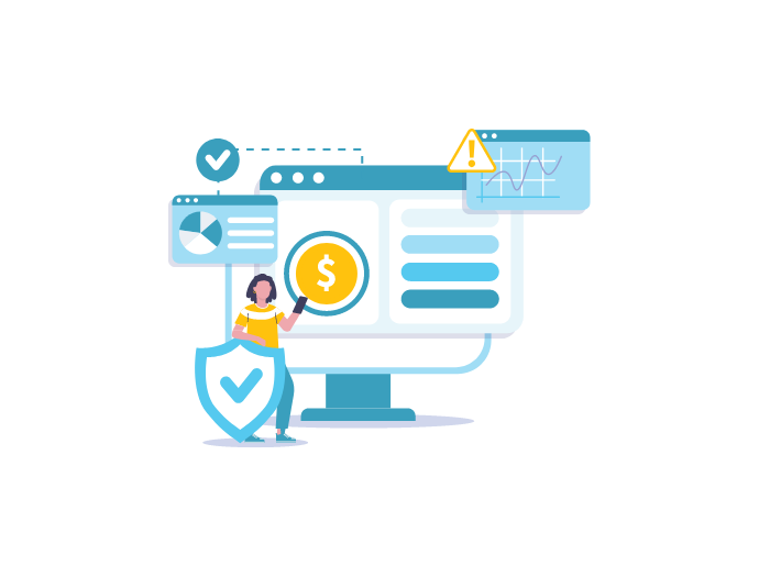 Illustration showing fraud prevention and detection measures.