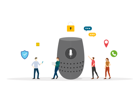 Smart home device graphic.