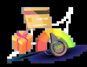 Graphic of a credit card. 