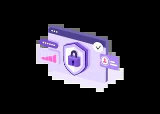 Graphic of a locked credit card