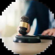 Gavel in a courtroom