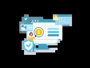 Illustration showing fraud prevention and detection measures.