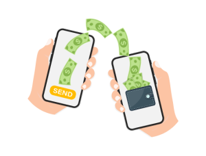 Send and receive money wireless with their phone.