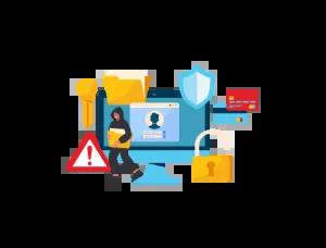 Scammer stealing your personal data.