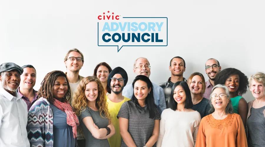 Advisory Council group shot witht the AC logo.