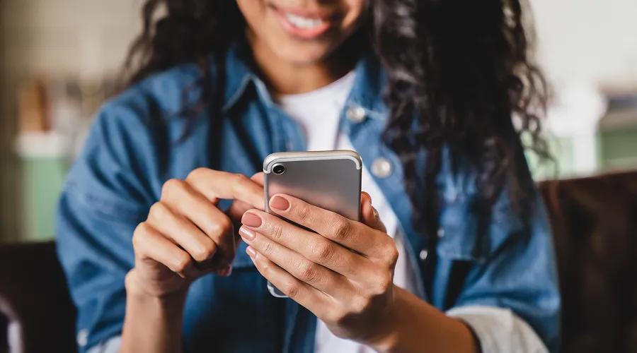 a woman on her phone
