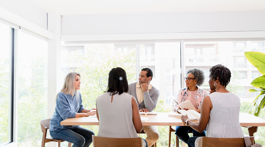 Civic Committee Volunteers in a meeting. 