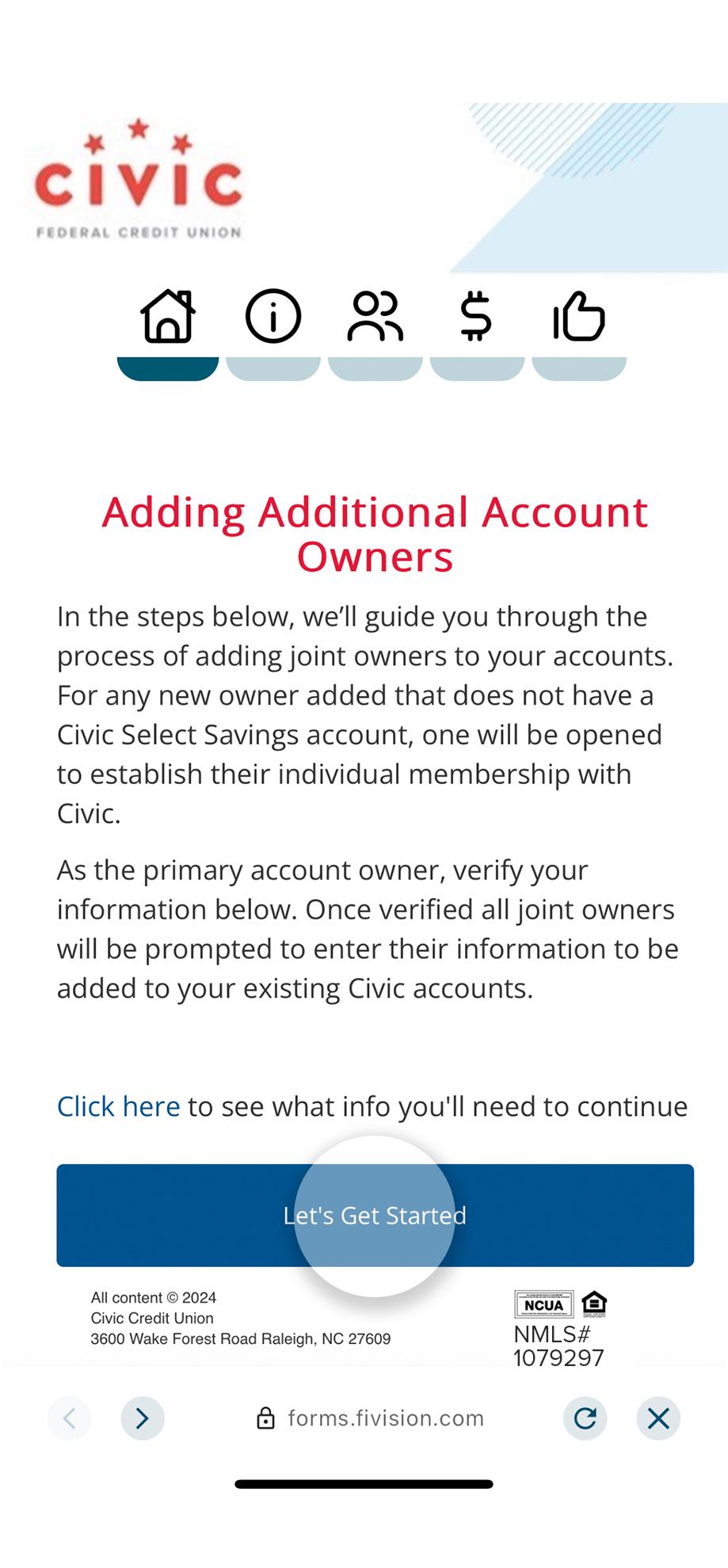 let's get started adding joint owner