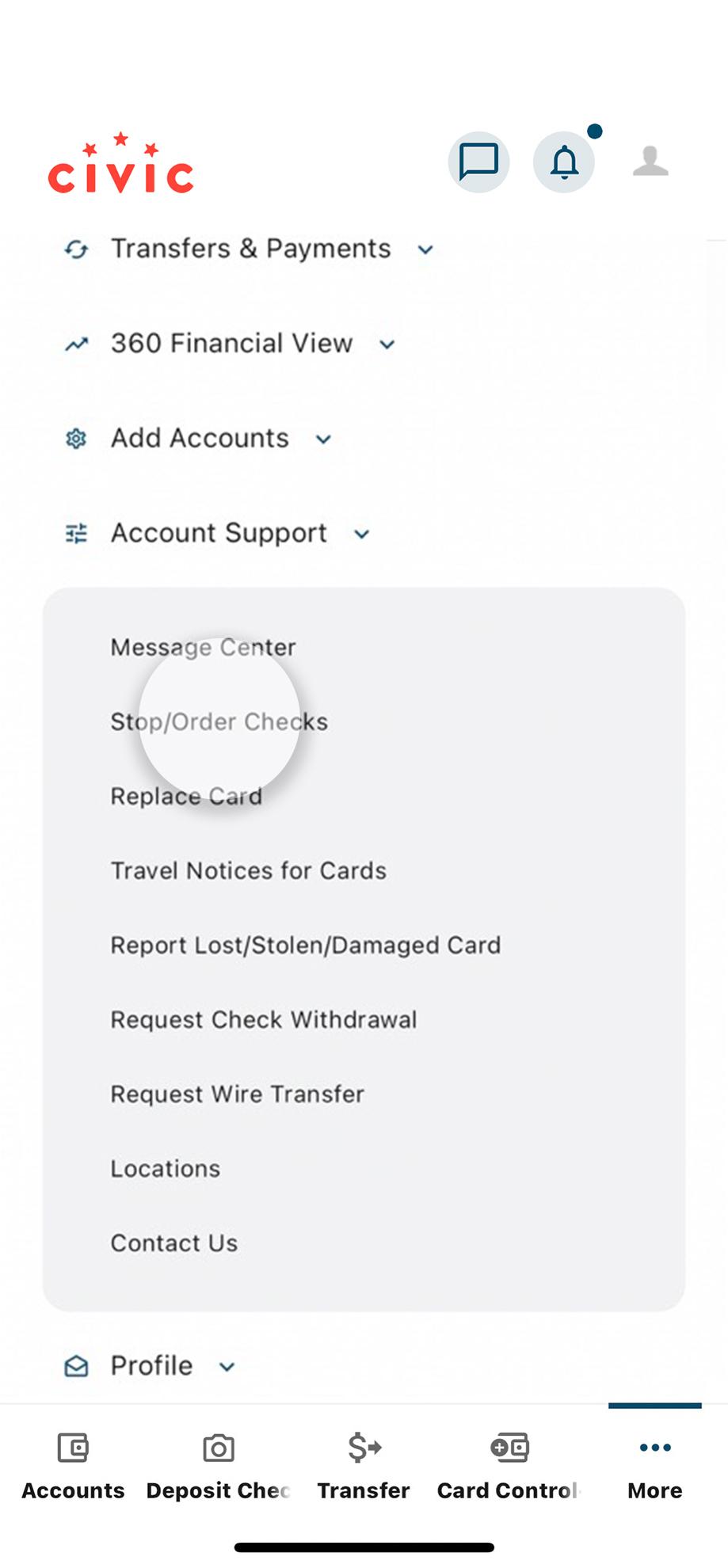 tap account support mobile