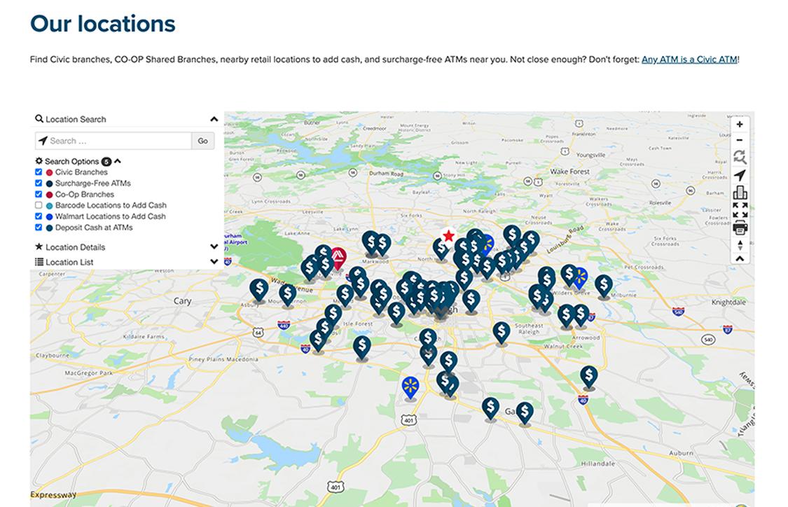 Desktop locations map.