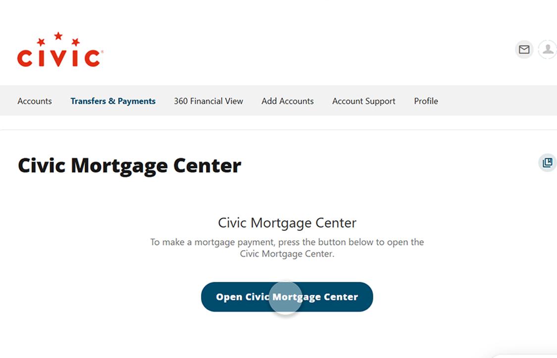 Civic online banking mortgage center.