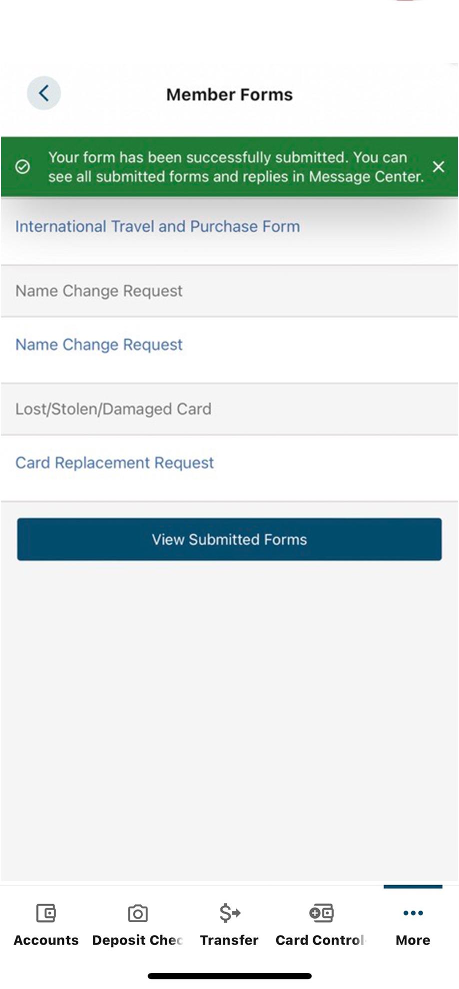 confirmation screen mobile