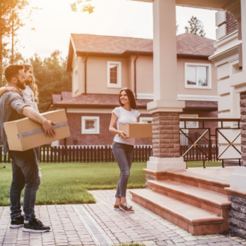 Young family moving into their new home purchased with a Fixed-rate mortgage from Civic.