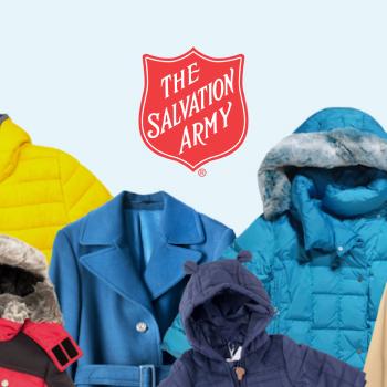 Graphic of coats with the Salvation Army logo.