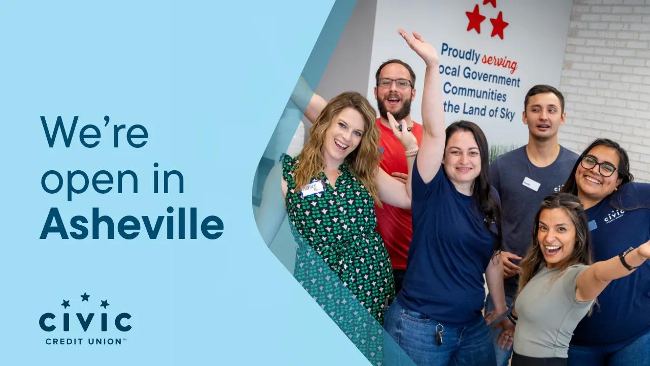 We're open in Asheville
