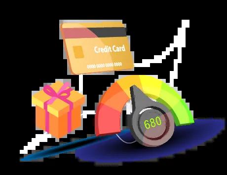 Graphic of a credit card. 