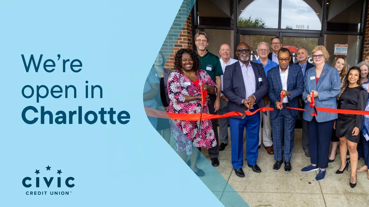 We're open in Charlotte