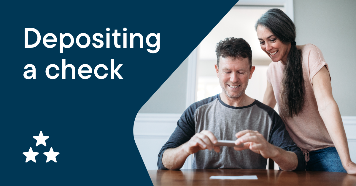 Depositing a check