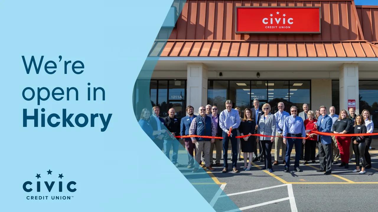 We're open in Hickory