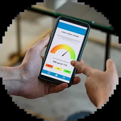 Couple checking their credit scores and looking for ways to improve.