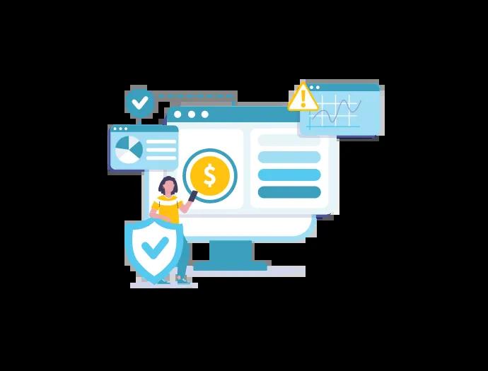 Illustration showing fraud prevention and detection measures.