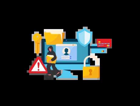 Scammer stealing your personal data.