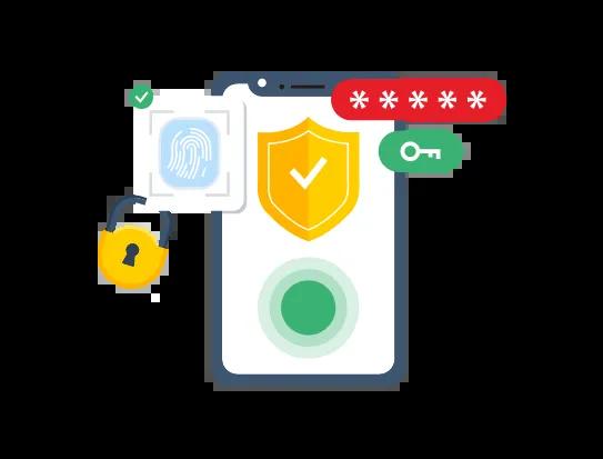 Make sure the way you access your online accounts and devices is safe and secure using passwords and credentials.