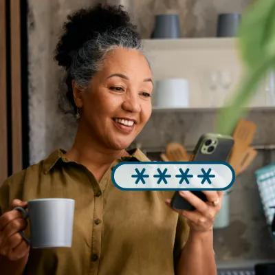 Woman checking her Civic app