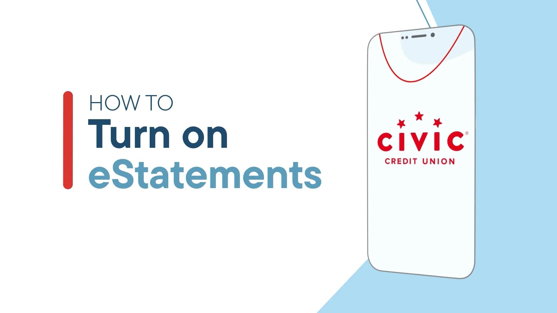 How to turn on eStatements. Watch now