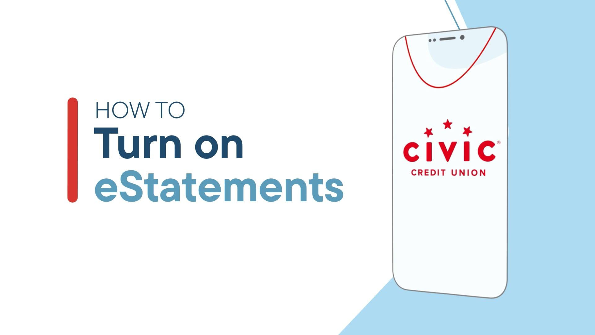 How to turn on eStatements. Watch now