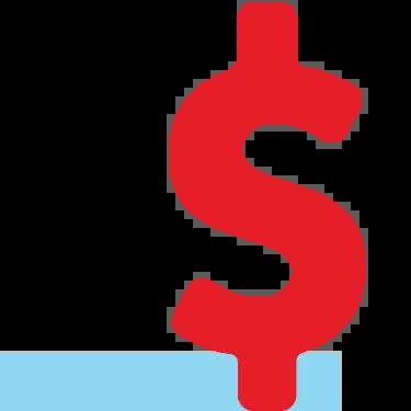 Red dollar sign icon