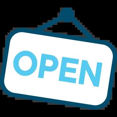 Open sign graphic
