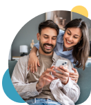 Couple checking there Bonus Checking account on Civic mobile app 