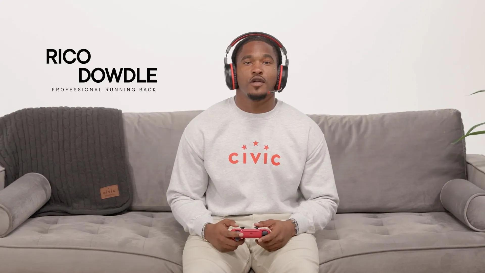  Civic's has online and mobile tools for manage money - Professional Running Back and Civic Ambassador Rico Dowdle