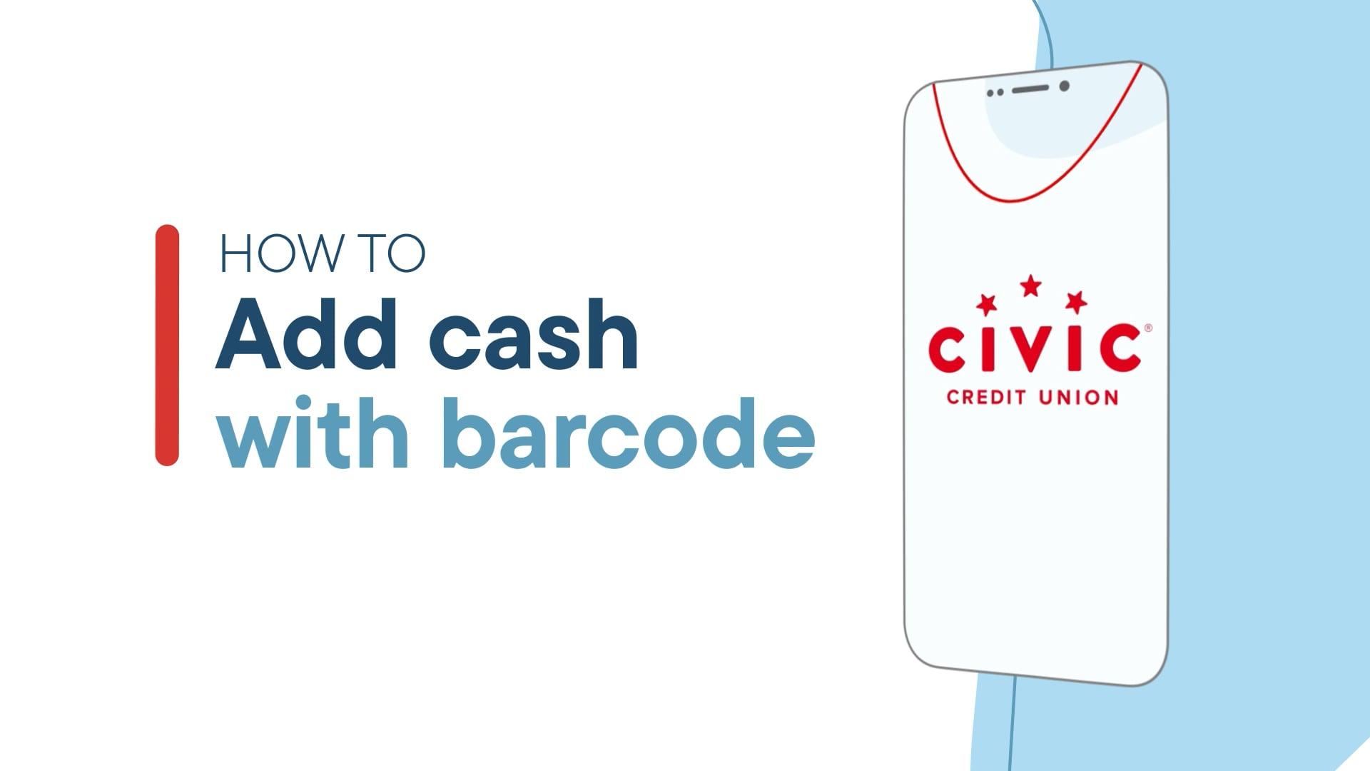 How to add cash with barcode