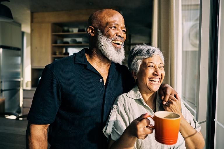 Happy couple who knows theirs savings will grow with a jumbo choice certificate from Civic.