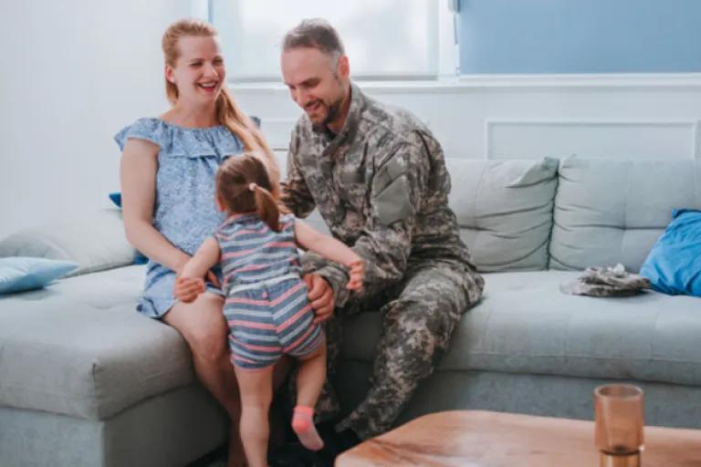 Veteran and his family enjoying time together.