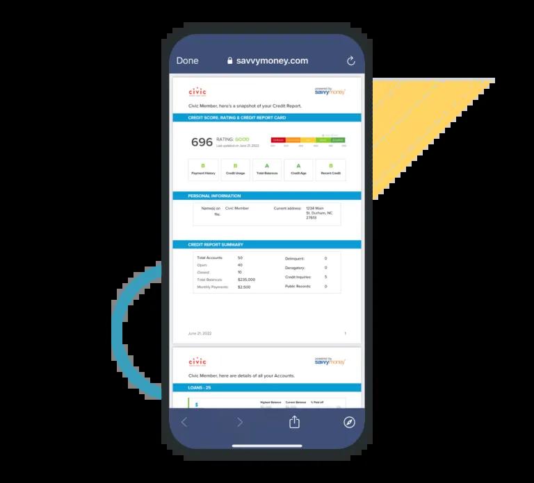 Your full credit report inside myScore+.