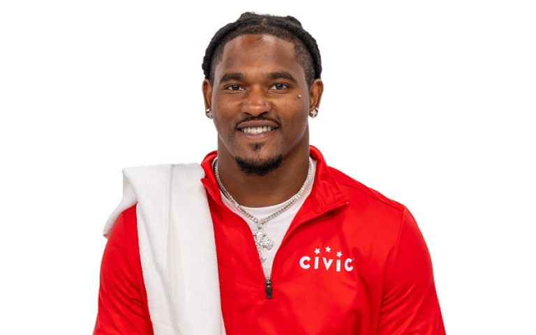Civic Foundation ambassador professional running back Rico Dowdle